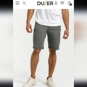 Du/er green men's shorts jorts relaxed fit DUER